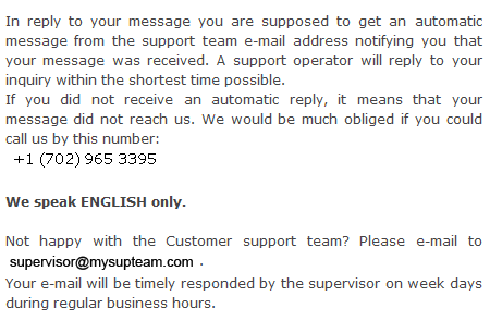 Customer support team